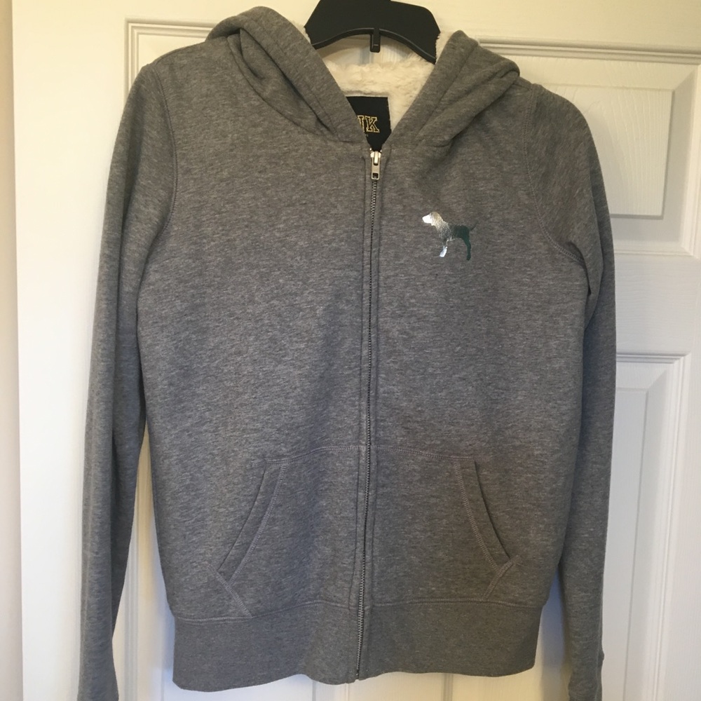 Pink zip up hoodie